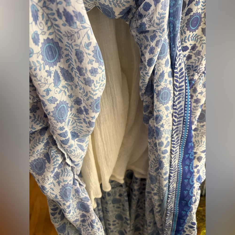 Rare Christy Dawn The Paloma Dress in blue Paisley oversized fit Spring Summer - Picture 10 of 12
